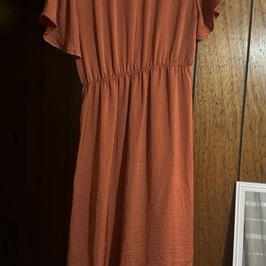 Hayden Terracotta Midi Dress